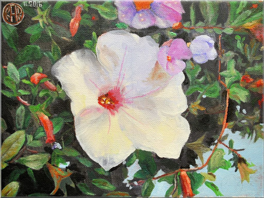 Blüte 1
Acryl auf Leinwand, Nov. 2016, 