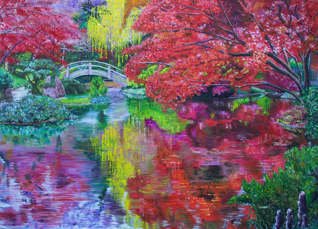 Japanischer Garten
July 2019, Oil auf MDF, 42x29cm