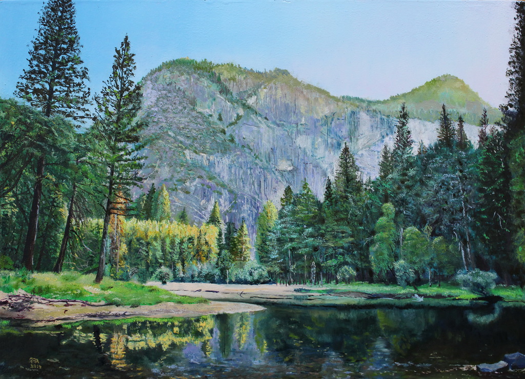 Merced River Bank
California, USA
Sept. 2019, Oil on MDF,  