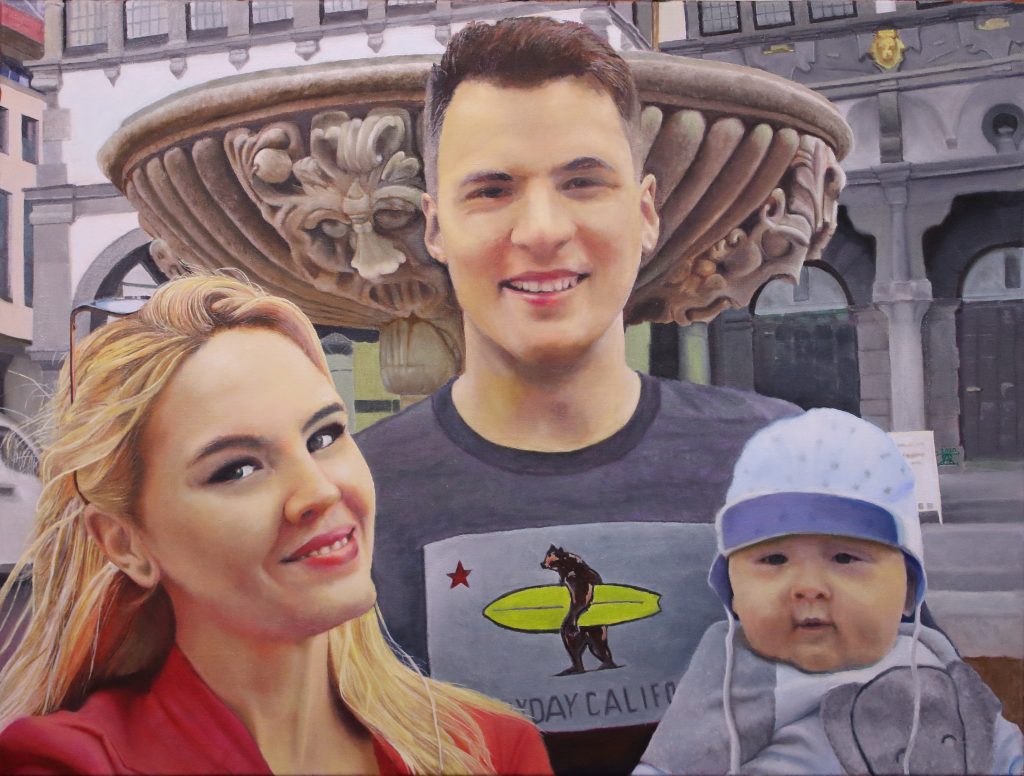 Junge Familie 2
Sep. 2020, Öl auf Leinwand, 80x60 cm, *