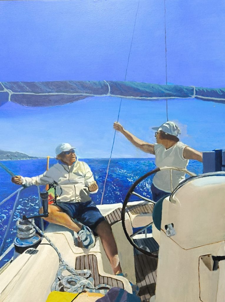 Sailing, Oil on MDF,  12, 2025, 30x40 cm